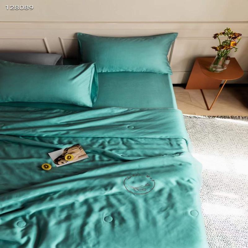 juegos de cama de seda de color puro